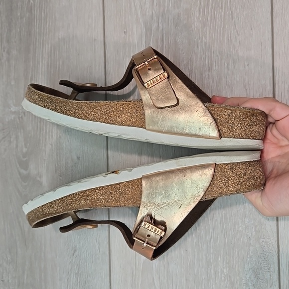 Birkenstock Women Gizeh Rose Gold Sandals Slide shoes sz 37/6Regular - Picture 10 of 12